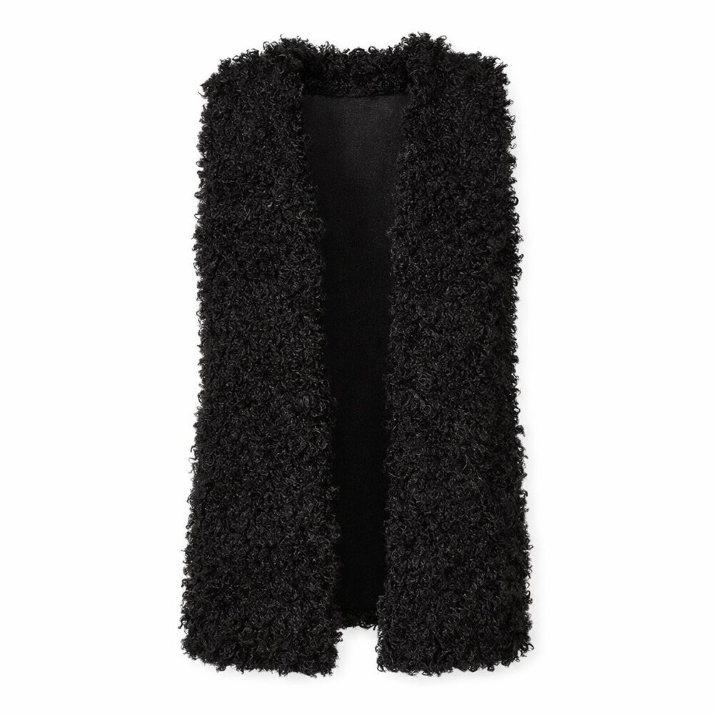 NWT VERTIGO Teddy Bear Black Vest Size XS